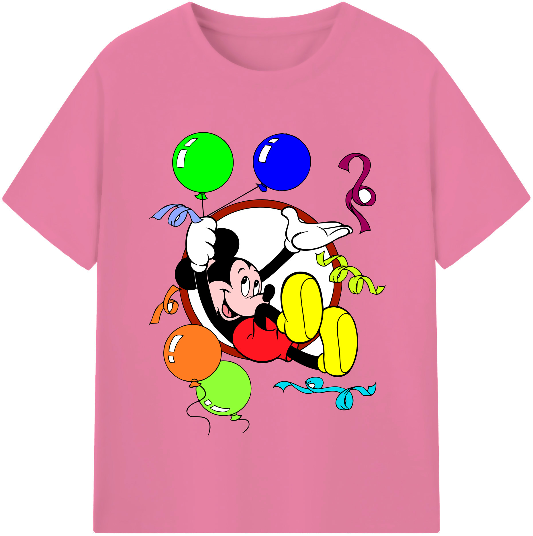 （画像用） ミッキーマウス Mickey Mouse 綿100％半袖Tシャツ（フロントプリント）
